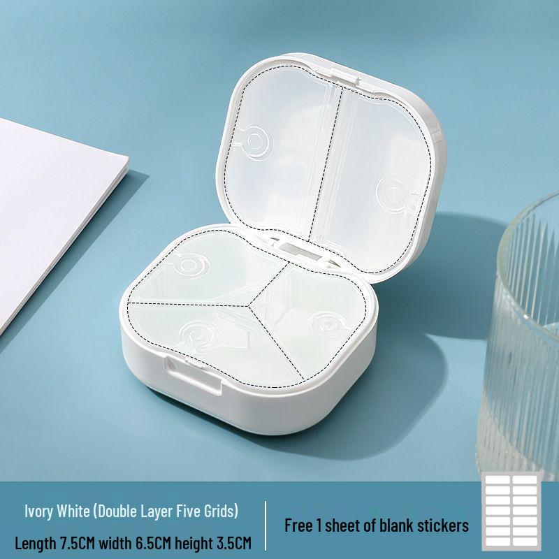Compact, Moisture-Proof Pill Box for Daily Medication - 3 Times a Day, 7-Day Organizer