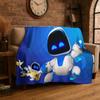 Hra A-Astro Bot Kreslený Robot Měkká Flísová Přikrývka, Útulná Přikrývka na Postel, Gauč, Pohovku, Ložnici, Obývací Pokoj, Cestování, Kempování