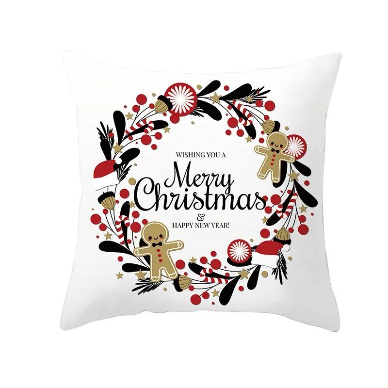 Christmas Themed Pillowcases Car Accessories Office Santa Claus Living Room Sofa Home Pillowcases