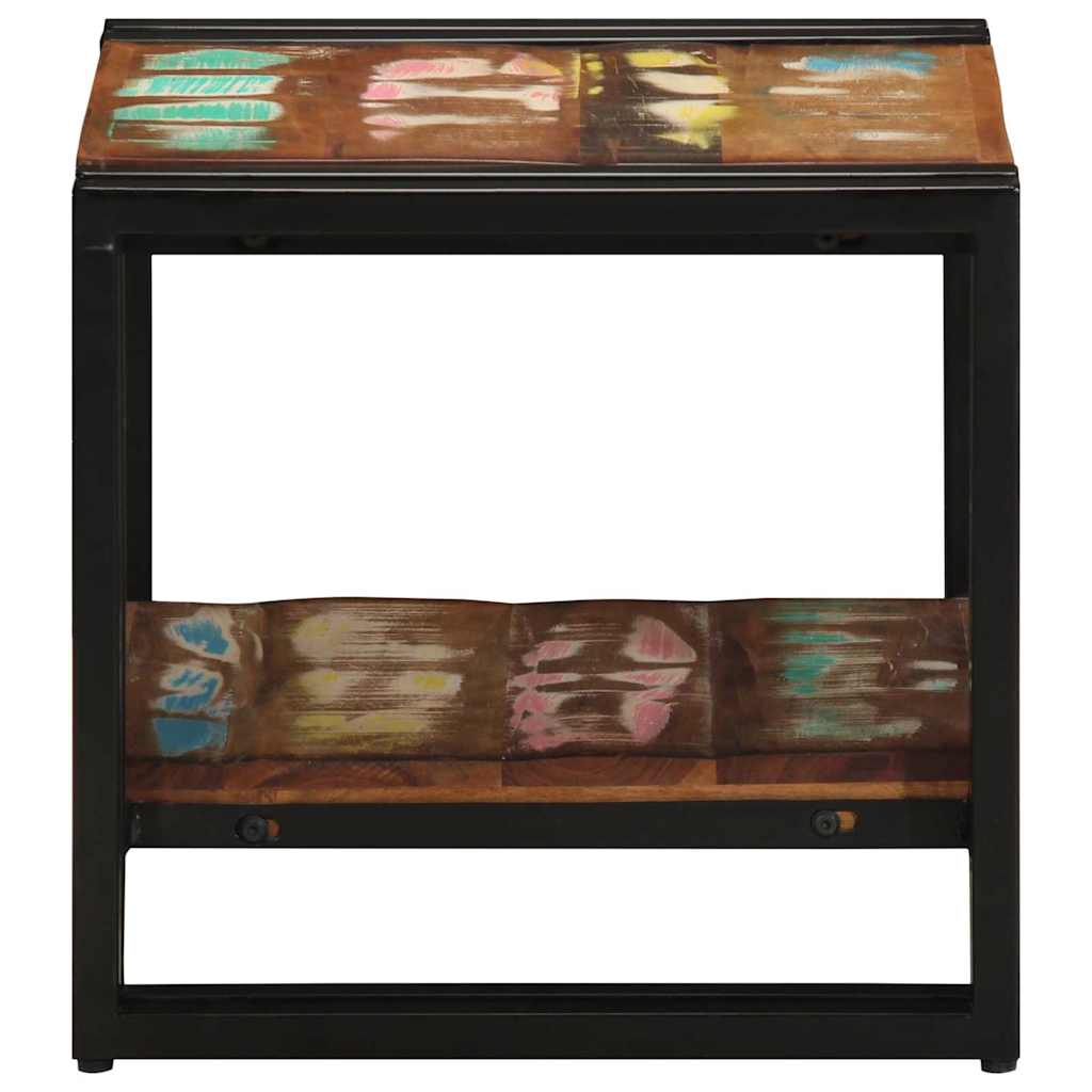 Coffee Table 40 X 40 X 38 Cm Solid Upcycled Wood
