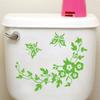 Butterfly Flower Vine Bathroom Wall Stickers Home Decoration Wallpaper Wall Decals For Toilet Decorative Sticker Home Decor
