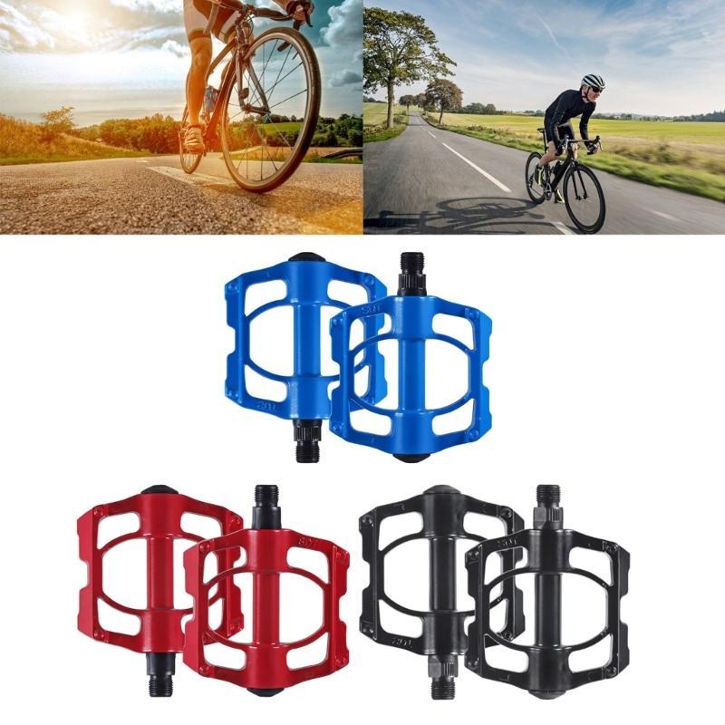 Aluminum Alloy Mountain Bicycles Pedals 4 Seal Bearings Nonslip Bicycles Pedals Wide Flat Cycling Pedals Enduring