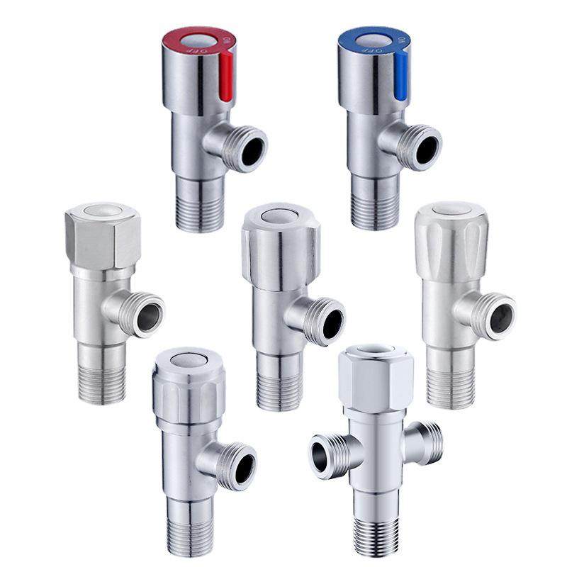 304 Stainless Steel High Flow Angle Valve - Dual Outlet All Copper Water Heater Stop Valve