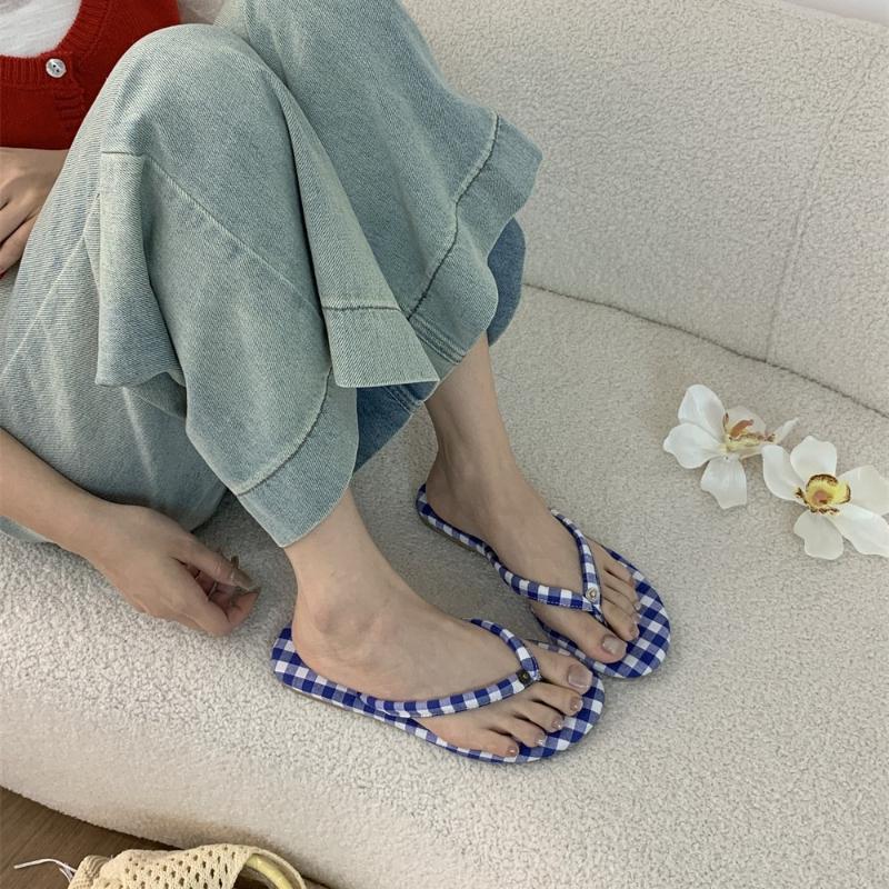 Fashion Detachable Butterfly Orchid Decoration Flat Slippers Women Sexy Clip Toe Flip Flops Elegant Comfort Hawaiian Vacation Beach Shoe