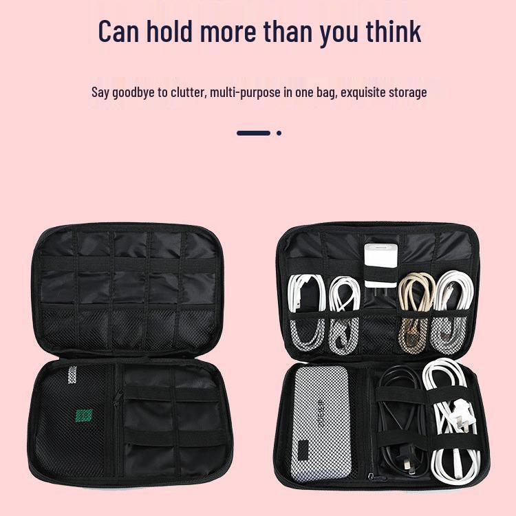 Portable Digital Storage Bag for Charging Cables and Earphones