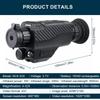 200M Full Dark Viewing Distance Outdoor Hunt Night Vision Device Infrared Optical Monocular Device 4-32X Digital Zoom Photo 3.7V