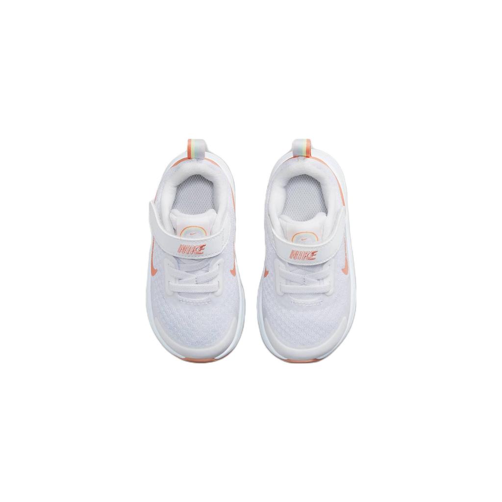 Nike Wearallday Comfortable Non-Slip Shock Absorbing Durable Low-Top Walking Shoes Baby Shoes White Orange DO9379-100