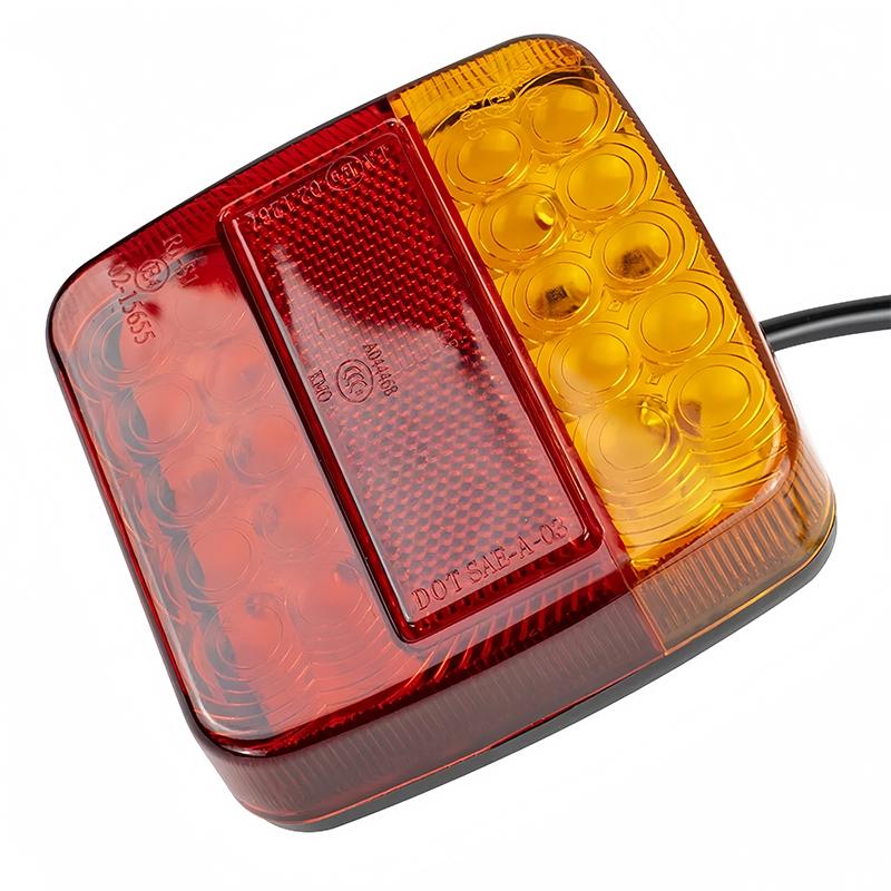 2 PCS 12v 26 Led Waterproof Durable Car Truck LED Rear Tail Light Warning Lights Lamp For Trailer Caravans Truck Lorry