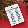 Hot Sale New Christmas Series Wooden Earrings Christmas Tree Bells Snowman Stud Earrings Set