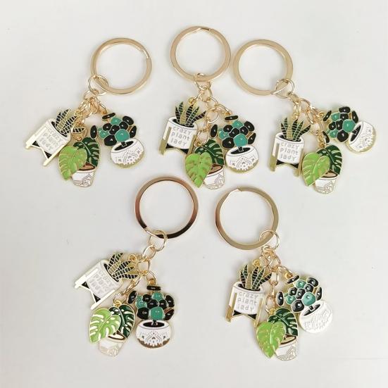Keychain Botanical Design Cactus Pendant Key Chain Bag Key Keyring Small Decorative Plant Accessory Plant Enthusiast Gift