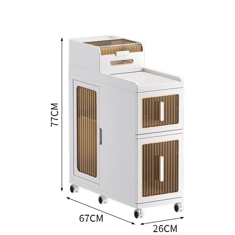 Bathroom Storage Cabinet Multifunctional Hidden Storage Cabinet Modern Design Cart for Bathroom or Living Room for Jewelry Use