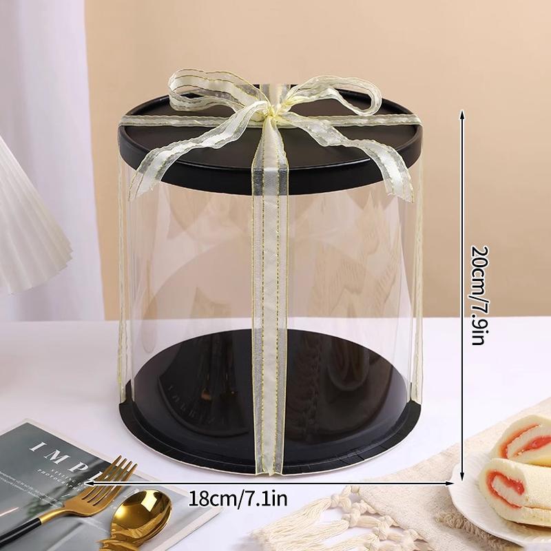 Transparent Cake Box Clear Gift Packaging Boxes Birthday Party Cake Packing Candy Storage Containers  Anniversary Party Decor