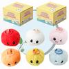 Neue bunte lächelnde Gesichts-Teigtaschen-Serie Blind Box Plüschpuppe PVC Überraschungsbox Plüsch-Schlüsselanhänger Geburtstagsgeschenk