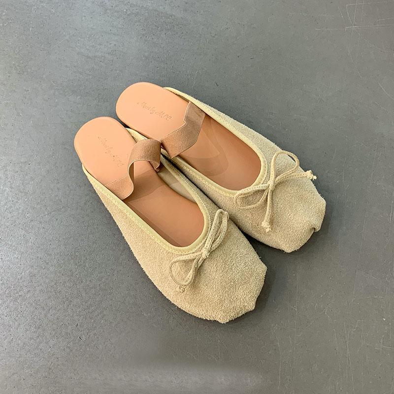 

Модная обувь Слипоны Женские балетки Танцевальная обувь Женские шлепанцы Бант-бабочка Модные неглубокие женские балетки Мэри Джейн 35 бежевый