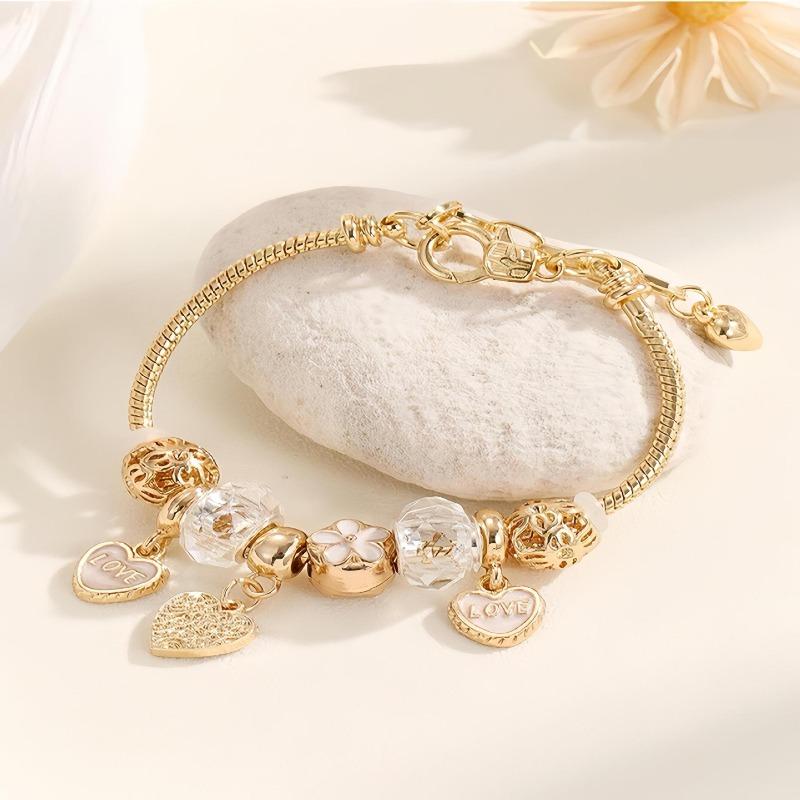 Браслет Panjia стильный DIY браслет из бусин медно-цинковый сплав многоэлементный стразы модный трендовый женский браслет