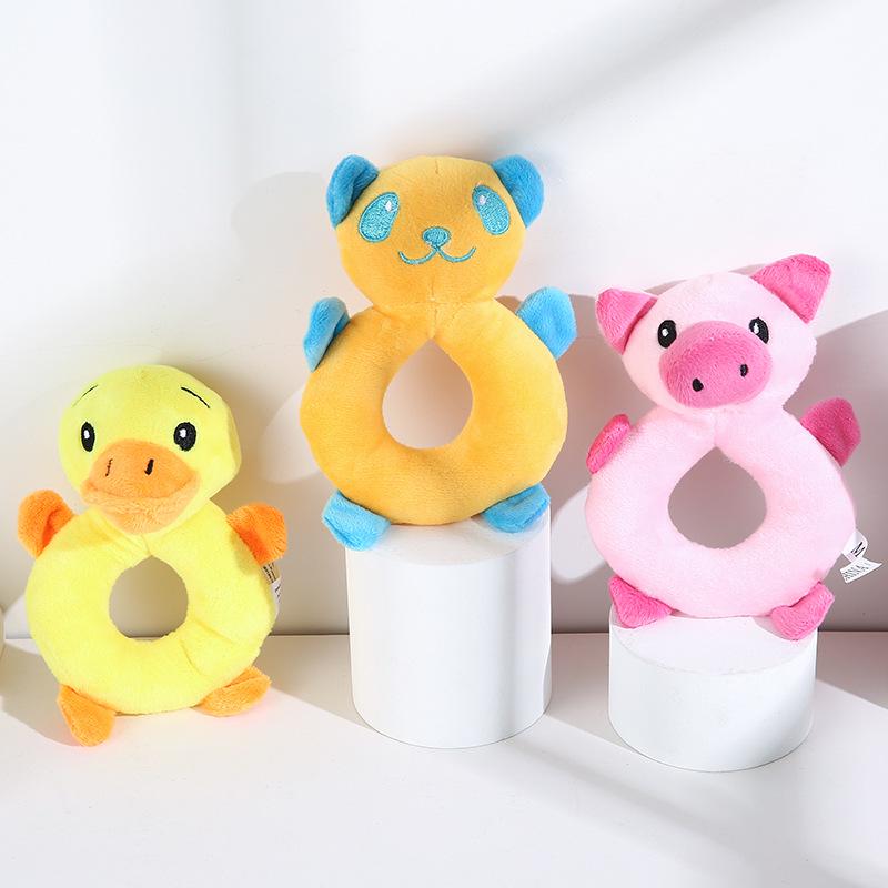 Pet Plush Toy: Chewing Monkey, Lion, and Elephant with Interactive Sound