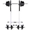 Vidaxl Barbell Rack Set with Barbell and Dumbbells, 60.5 Kg