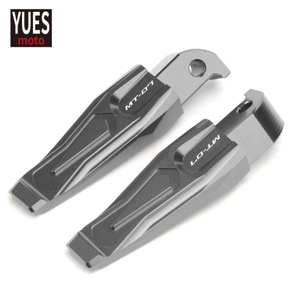 

Аксессуары для мотоциклов, подставки для ног заднего пассажира с ЧПУ, подножки для Yamaha MT07 2015-2017 2018 2022 MT серый