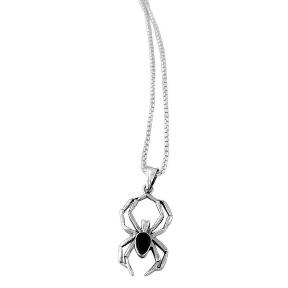 

New Cute Spider Animal Pendant Necklace for Girls Silver Color Chain Necklace Style Women Neck Accessories Trendy Jewelry 50cm