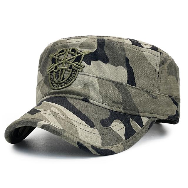 New Embroidery Trucker Hats Gorras Custom Camouflage Cap  Flat Caps US Baseball Cap