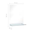 Wall Mirror with Shelf 40*60 cm Tempered Glass