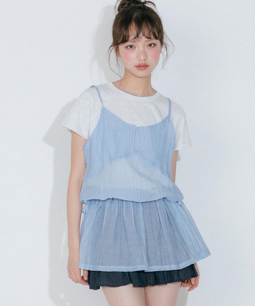 Mellotoli Wrinkle String Sleeveless Dress (3 Colors)