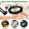 8X/10X 72LED NEW Illuminated Magnifier USB 3 Colors LED Magnifying Glass for Soldering Iron Repair/Table Lamp/Skincare Beauty