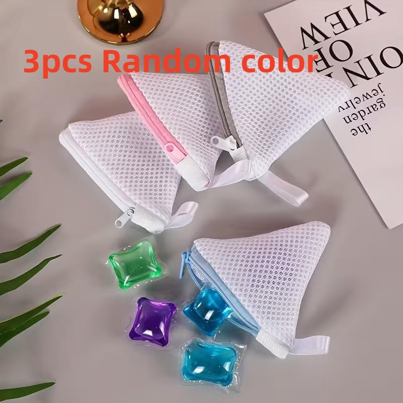 

3pcs Reusable Mesh Laundry Bags, Zippered, for Scented Beads, Delicates, Small Items, Machine Wash
