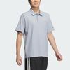 Adidas Logo Cool Sports Casual Short Sleeve Polo Shirt Men Polo Shirts Silver Gray JL6046