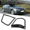 2pcs Car Styling Interior Steering Wheel Button Cover Trim Frame Carbon Fiber for BMW 5 Series F10 2011 2012 2013 2014 2015