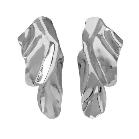 1 Paire de Boucles d'Oreilles Clous Design Géométrique Irrégulier Boucles d'Oreilles en Métal Boucles d'Oreilles Pendantes Surface Miroir Exagérée Bijoux Cadeau