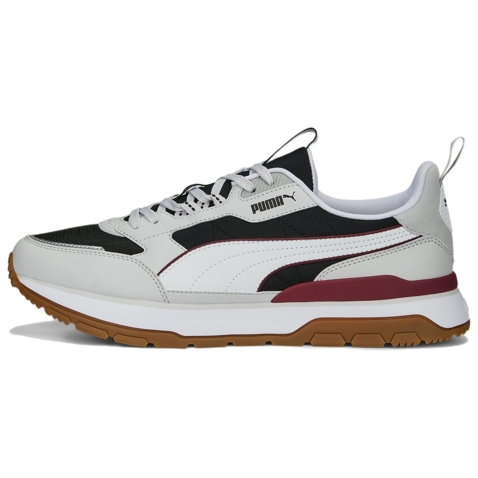 

Puma R78 Удобная ткань Нескользящие Прочные Низкие Кроссовки для бега Унисекс Кроссовки для бега Серый Белый Красный 380728-20 44