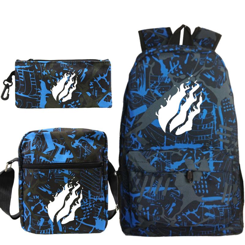 Backpack Casual Student Schoolbag Small Shoulder Bag Pencil Bag Three-piece Set