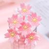 10Pcs Silicone Cherry Blossom Flowers Pink Gel Pen Creative Cute Stationery Office School Writing Supplies Gift Kawaii Pens