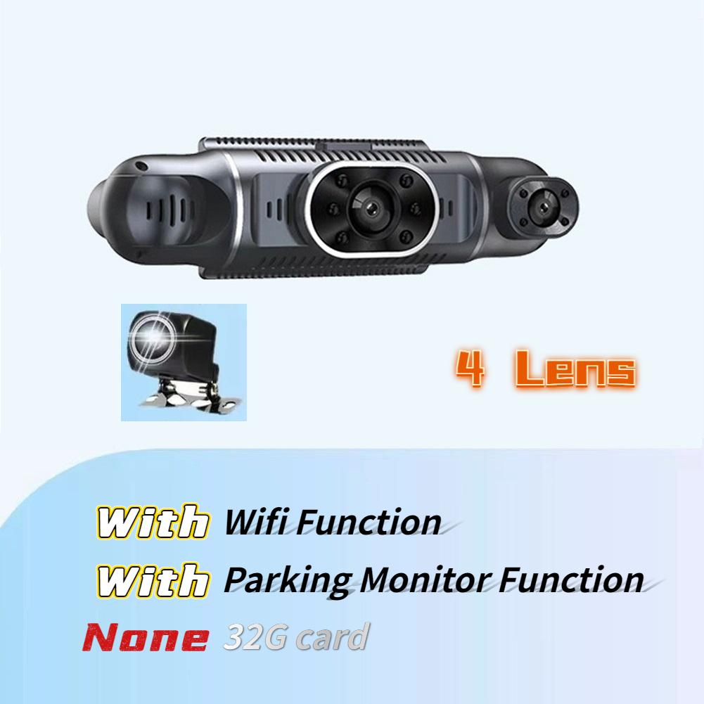 Bil Dash Cam Kjørekamera HD 1080P med Night Vision Loop-opptak Valgfri 24-timers parkeringsmonitor og WiFi-funksjon