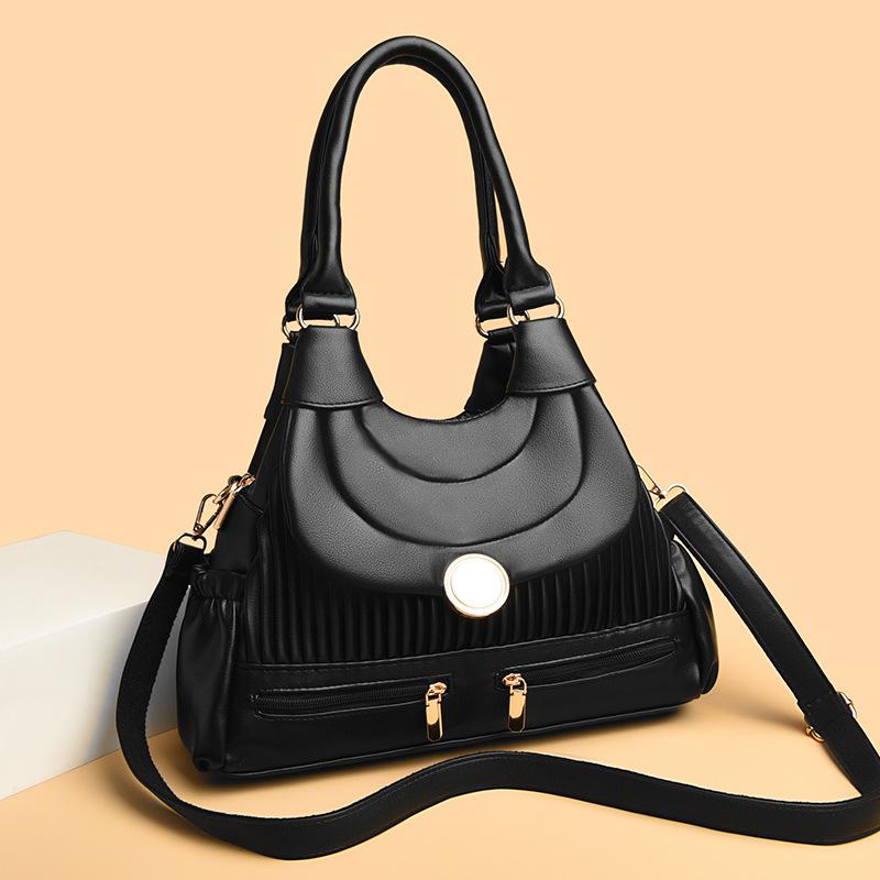 Hand-held Shoulder Bag, Pleated, Simple and Distinctive Crossbody Bag, A Niche Design Bag
