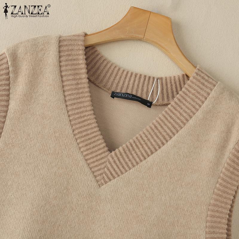 ZANZEA Women Casual V-Neck Loose Sleeveless Vest Tops