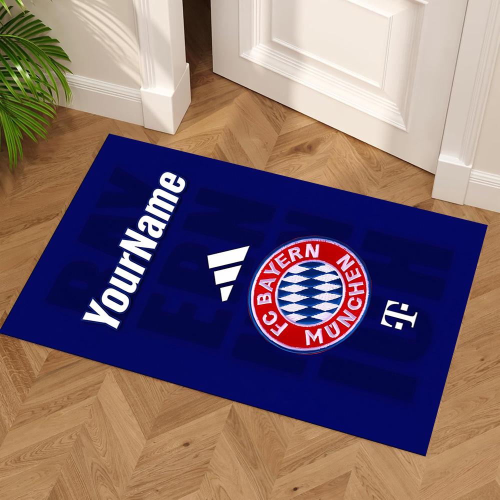 Bayern Munich Personalized Text Floor Rug Office Rug Perfect for Balcony Dining Room Bedrooms Playrooms Anti-slip Rug Decorate Offices