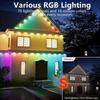 Smart RGB Outdoor Lights 50ft/100ft/200ft/200ft/300ft  Smart RGBIC Eaves LED Lights Festival Flashing Lighting