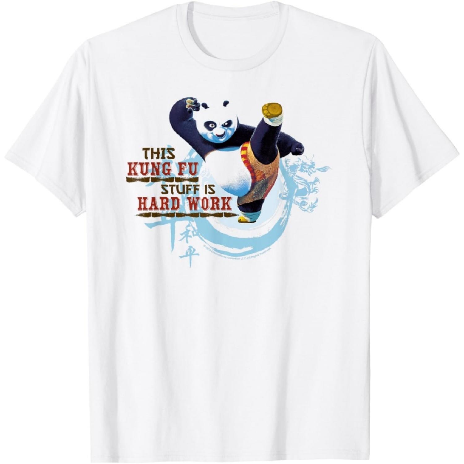 Кунг-фу Панда Кунг-фу Дела — Тяжелый Труд По Поза Действия Футболка S