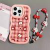 Hello Kitty Chain Case For Iphone 17 Pro Max 16 15 14 13 12 11 Pro Max 17 Air 16e 14 16 15 Plus 16+ Phone Casing Cute Wave TPU
