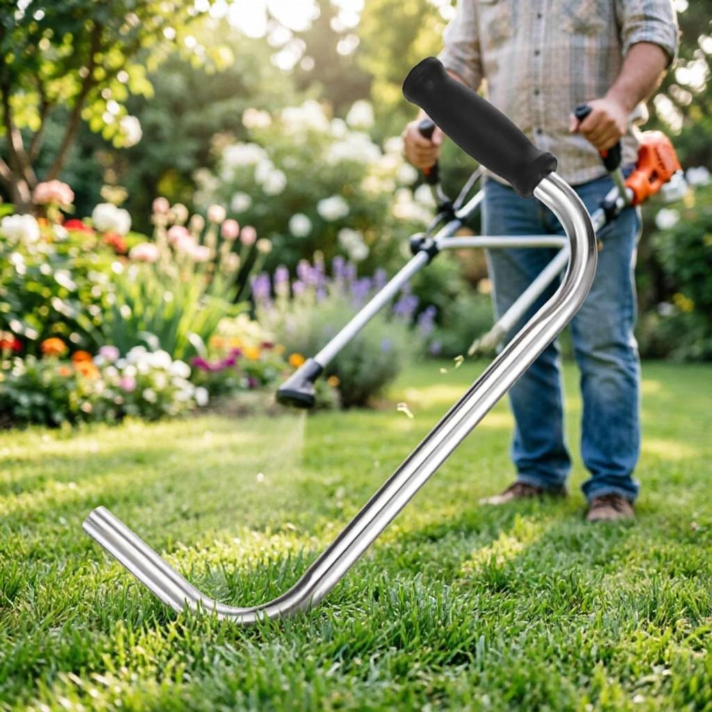 Garden Trimmer Handle Auxiliary Handlebar Curved for Lawn Maintenance