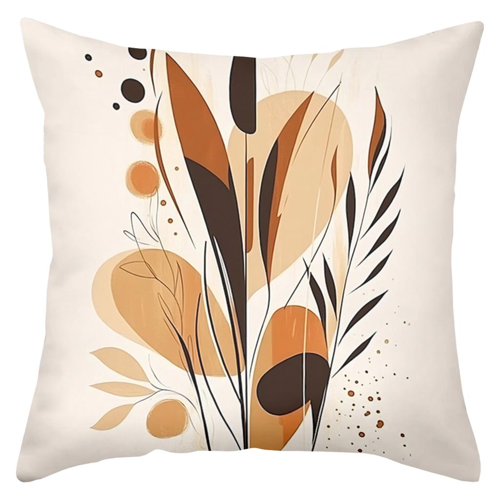 Modern Abstract Floral Pattern Decorative Cushion Covers Polyester Pillowcase, Sofa Decorative Cushion Cov Headboard Pillow
