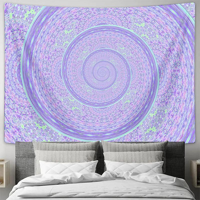 Purple Vortex Dreamy Wall Decor Tapestry  Bedroom and Living Room Background Wall Art Hanging Painting