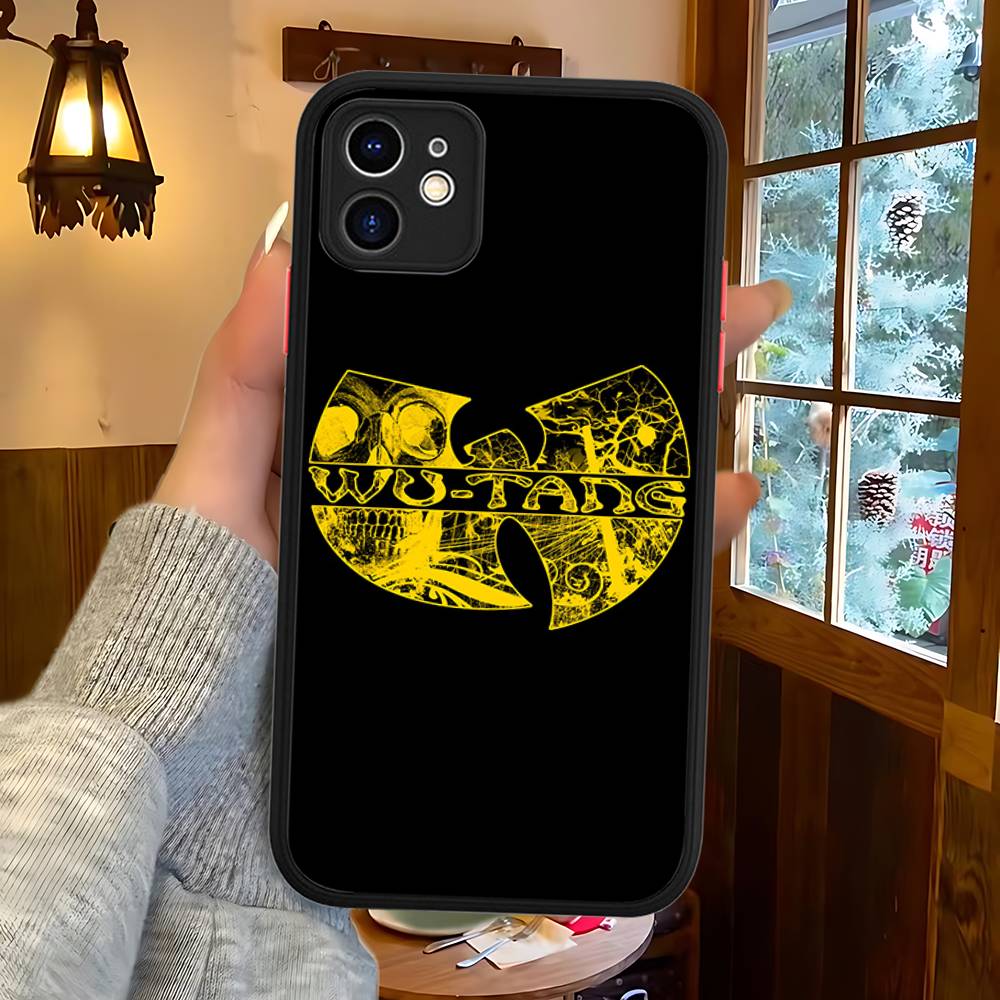 Fashion Trends WU-T-TANG CLANs For IPhone 16 15 14 13 12 11 Pro Max X XS MAX Plus Translucent Black Phone Cover