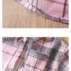 Chemise à carreaux à manches longues pour garçon - Cardigan aux couleurs rétro pour enfant - Nouveau manteau à revers pour fille