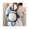 Totoro Plush Backpack - Large Fluffy Cartoon School Bag with Pocket & Zipper