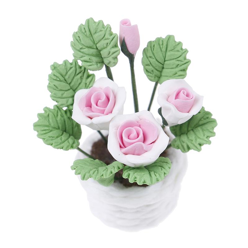 1:12 Dollhouse Miniature Flowers for Dollhouse Room Living Room Decor Toy