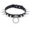 1pc Fashion Punk Gothic Necklace Collar, Rivet Choker Y2K Necklace For Halloween Cosplay Christmas Party Birthday Lovers Gifts