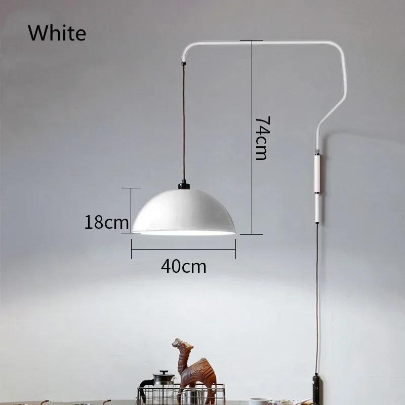 Nordic Creative LED Wall Lamp Kitchen Island Long Arm Adjustable Wall Hanging Lamp Bedroom Bedside Table Indoor Lighting Fixture
